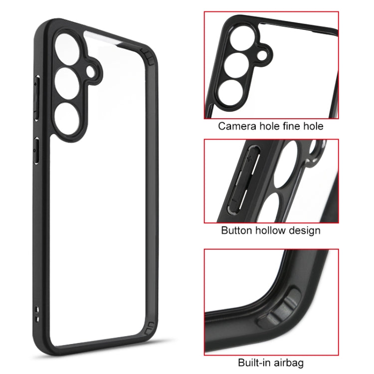 For Samsung Galaxy S25+ 5G Frosted TPU + Transparent PC Phone Case
