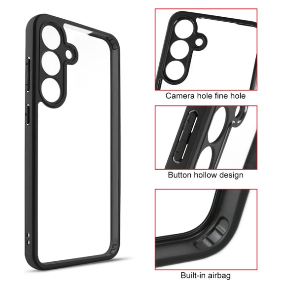 For Samsung Galaxy S25+ 5G Frosted TPU + Transparent PC Phone Case