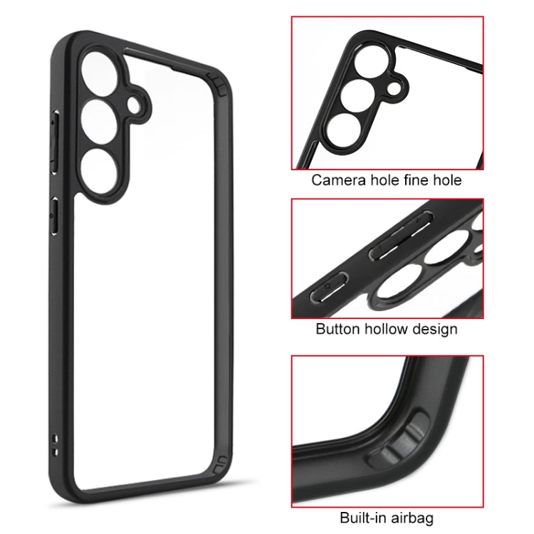 For Samsung Galaxy S25 5G Frosted TPU + Transparent PC Phone Case