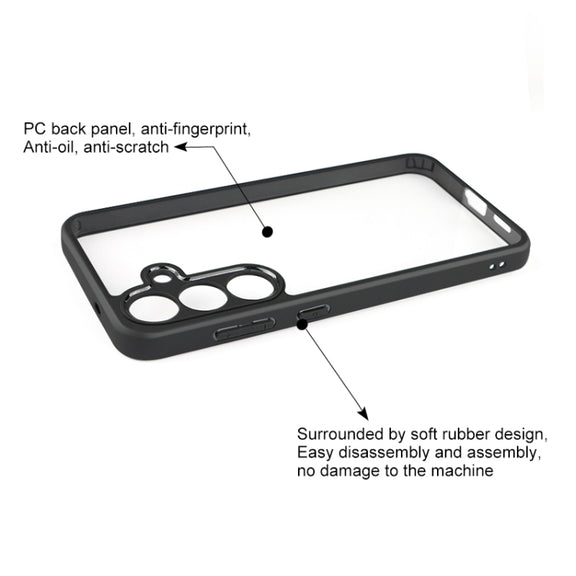 For Samsung Galaxy S25 5G Frosted TPU + Transparent PC Phone Case