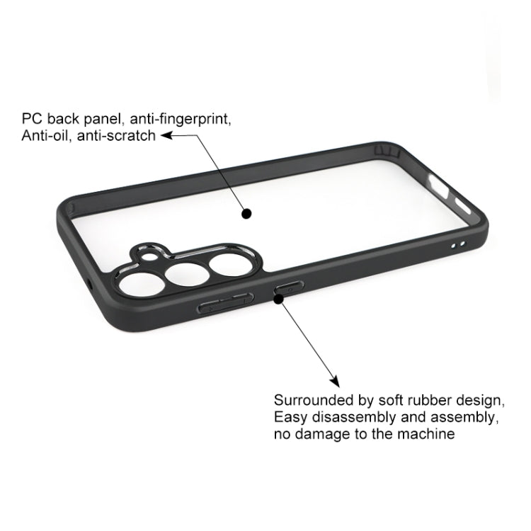 For Samsung Galaxy S25 5G Frosted TPU + Transparent PC Phone Case