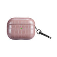 For AirPods 3 Crocodile Texture Earphone Protective Case(Rose Gold) - For AirPods 3 by PMC Jewellery | Online Shopping South Africa | PMC Jewellery | Buy Now Pay Later Mobicred