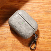 For AirPods 4 Crocodile Texture Earphone Protective Case(Grey)