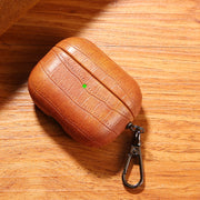 For AirPods 4 Crocodile Texture Earphone Protective Case(Light Brown)