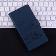 For Tecno Spark Go 2024 / 20 / 20C Cute Cats RFID Leather Phone Case(Blue)