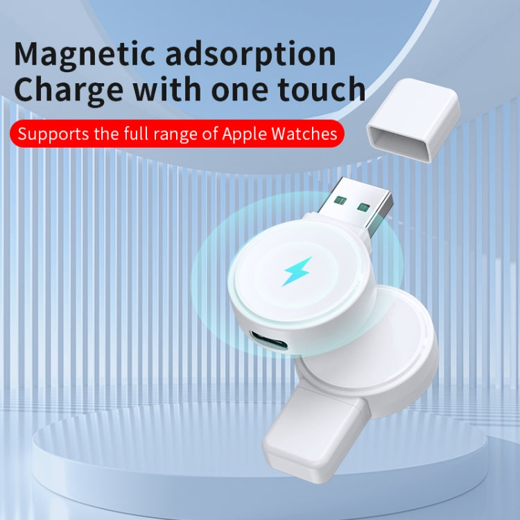 For Apple Watch Series X53 Portable Wireless Charger(White)