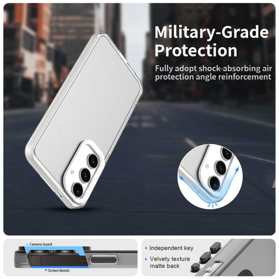 For Samsung Galaxy S25 5G Candy PC Hybrid TPU Shockproof Phone Case(White)