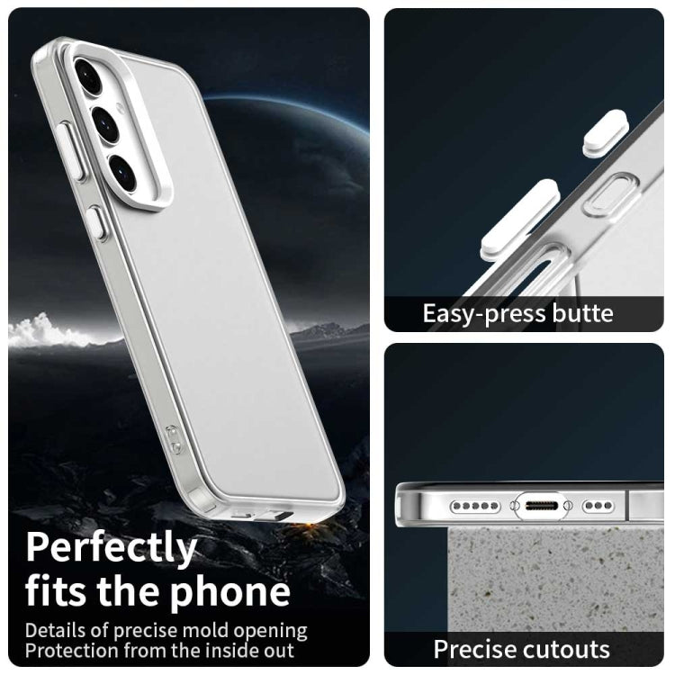For Samsung Galaxy S25 5G Candy PC Hybrid TPU Shockproof Phone Case(White)