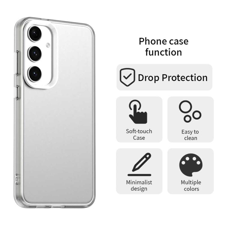 For Samsung Galaxy S25 5G Candy PC Hybrid TPU Shockproof Phone Case(White)