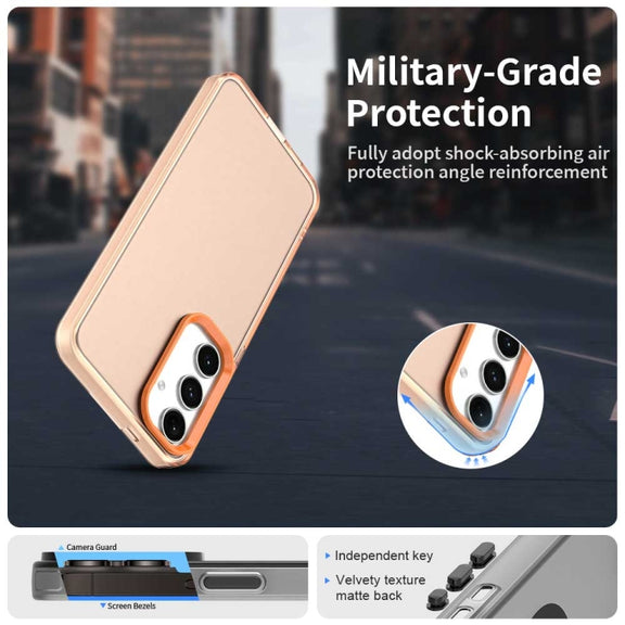 For Samsung Galaxy S25 5G Candy PC Hybrid TPU Shockproof Phone Case(Orange)