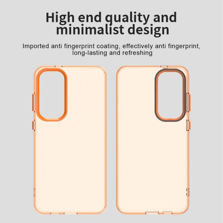 For Samsung Galaxy S25 5G Candy PC Hybrid TPU Shockproof Phone Case(Orange)