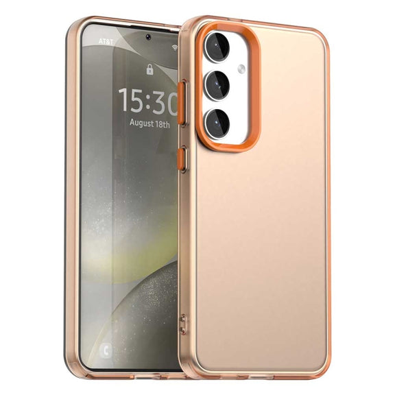 For Samsung Galaxy S25 5G Candy PC Hybrid TPU Shockproof Phone Case(Orange)