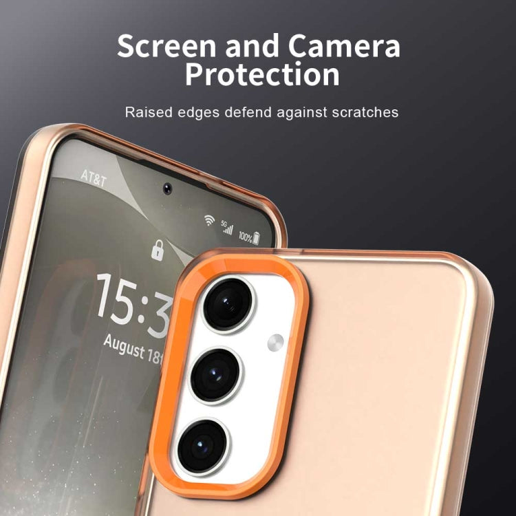 For Samsung Galaxy S25 5G Candy PC Hybrid TPU Shockproof Phone Case(Orange)