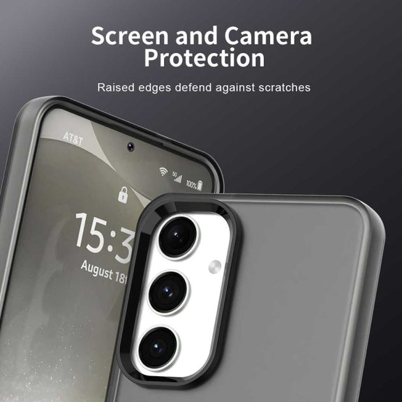 For Samsung Galaxy S25 5G Candy PC Hybrid TPU Shockproof Phone Case(Black)