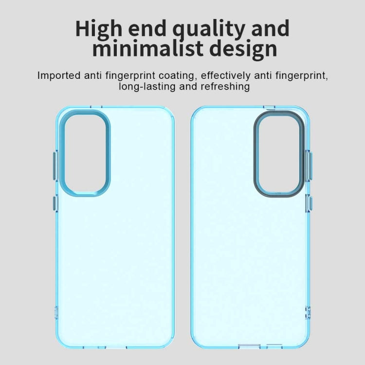 For Samsung Galaxy S25 5G Candy PC Hybrid TPU Shockproof Phone Case(Blue)