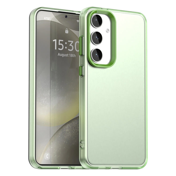For Samsung Galaxy S25 5G Candy PC Hybrid TPU Shockproof Phone Case(Green)