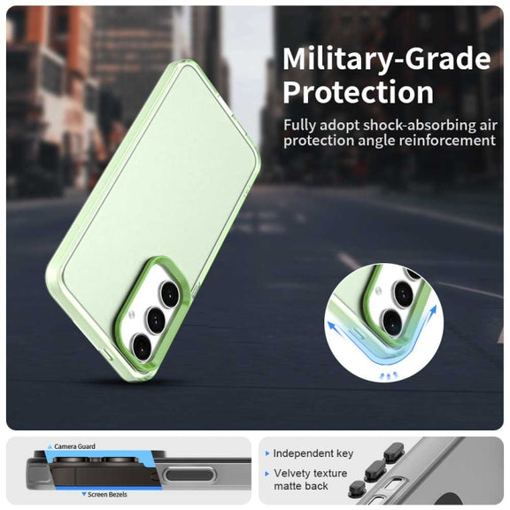 For Samsung Galaxy S25 5G Candy PC Hybrid TPU Shockproof Phone Case(Green)