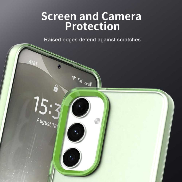 For Samsung Galaxy S25 5G Candy PC Hybrid TPU Shockproof Phone Case(Green)