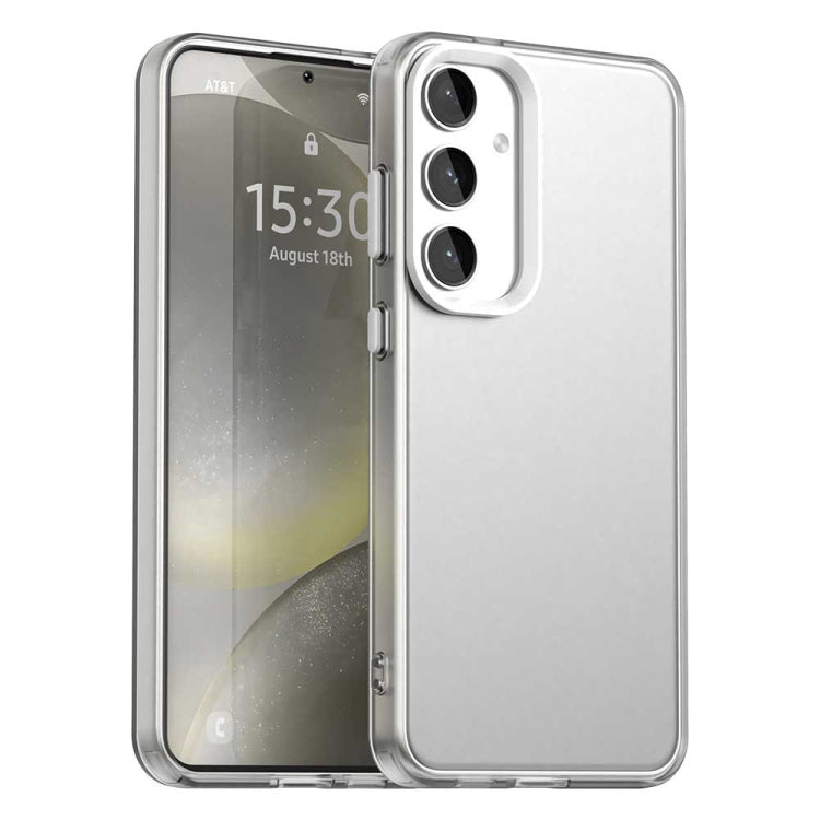 For Samsung Galaxy S25+ 5G Candy PC Hybrid TPU Shockproof Phone Case(White)