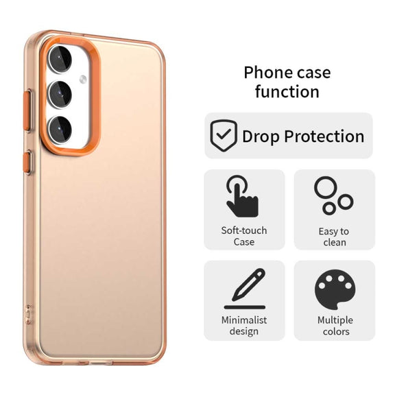 For Samsung Galaxy S25+ 5G Candy PC Hybrid TPU Shockproof Phone Case(Orange)