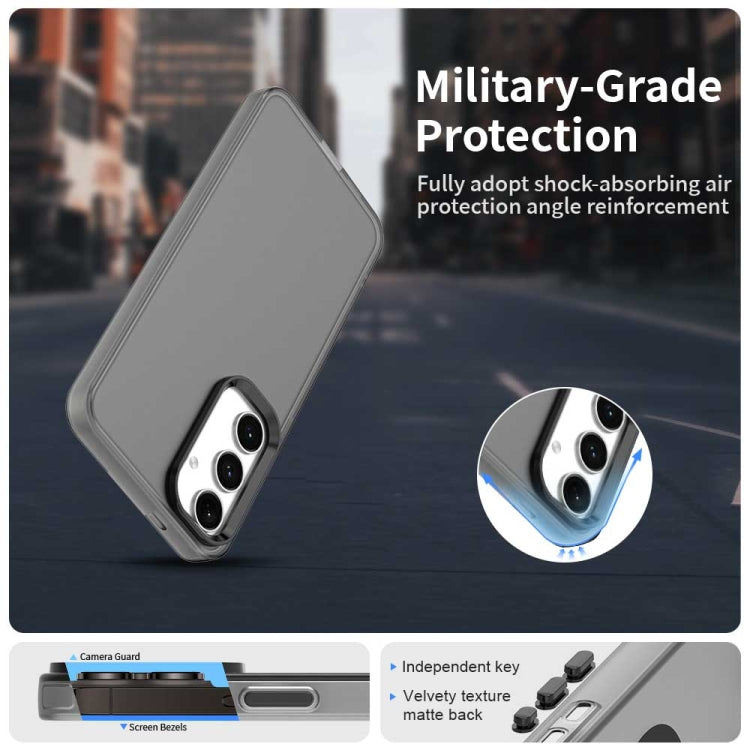 For Samsung Galaxy S25+ 5G Candy PC Hybrid TPU Shockproof Phone Case(Black)