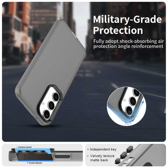 For Samsung Galaxy S25+ 5G Candy PC Hybrid TPU Shockproof Phone Case(Black)