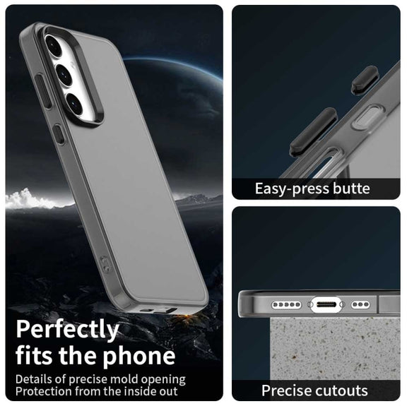 For Samsung Galaxy S25+ 5G Candy PC Hybrid TPU Shockproof Phone Case(Black)
