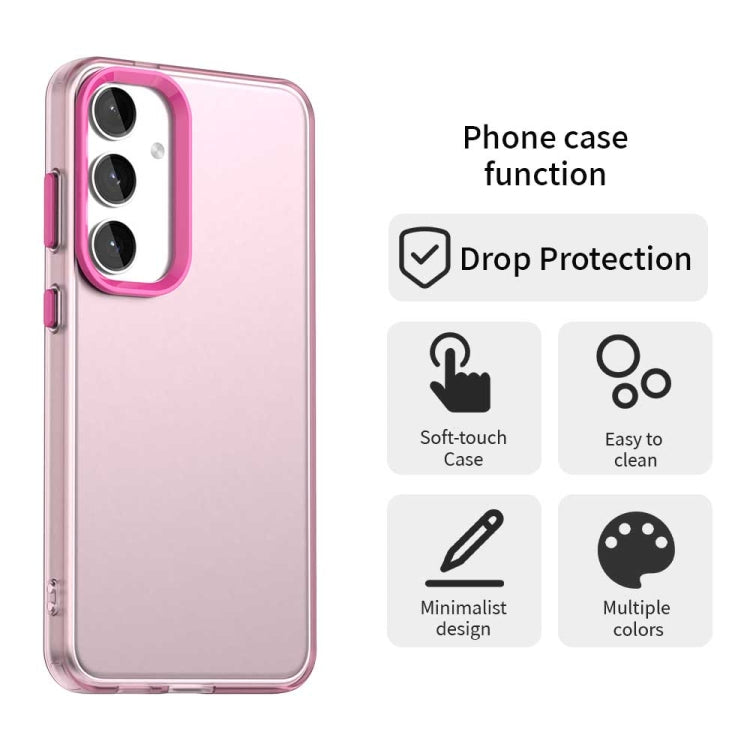 For Samsung Galaxy S25+ 5G Candy PC Hybrid TPU Shockproof Phone Case(Red)