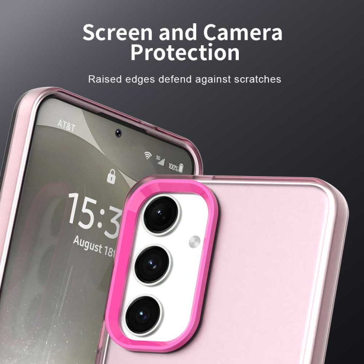 For Samsung Galaxy S25+ 5G Candy PC Hybrid TPU Shockproof Phone Case(Red)