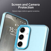 For Samsung Galaxy S25+ 5G Candy PC Hybrid TPU Shockproof Phone Case(Blue)