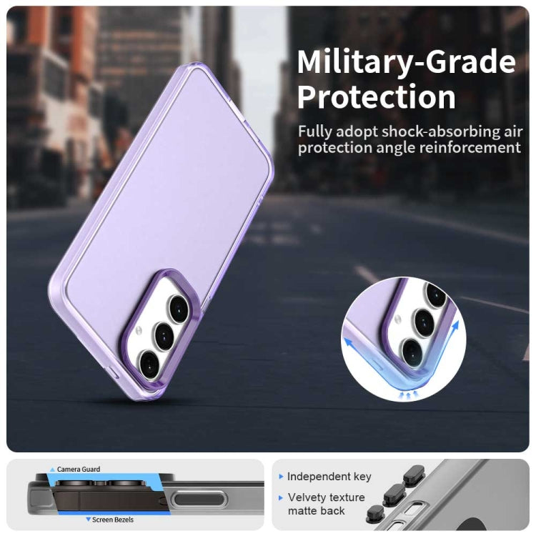 For Samsung Galaxy S25+ 5G Candy PC Hybrid TPU Shockproof Phone Case(Purple)