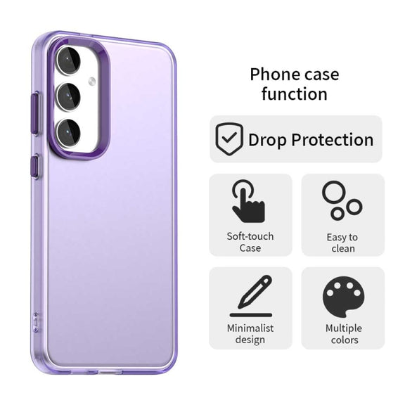 For Samsung Galaxy S25+ 5G Candy PC Hybrid TPU Shockproof Phone Case(Purple)