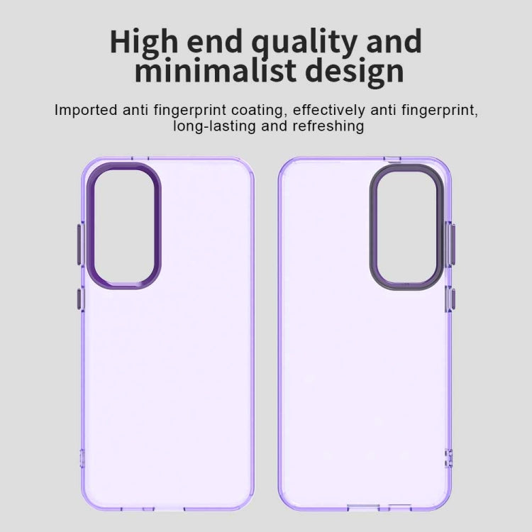 For Samsung Galaxy S25+ 5G Candy PC Hybrid TPU Shockproof Phone Case(Purple)