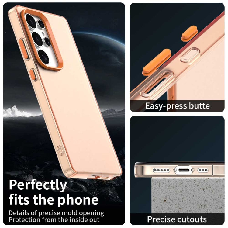 For Samsung Galaxy S25 Ultra 5G Candy PC Hybrid TPU Shockproof Phone Case(Orange)