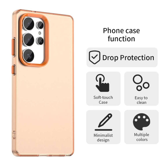For Samsung Galaxy S25 Ultra 5G Candy PC Hybrid TPU Shockproof Phone Case(Orange)