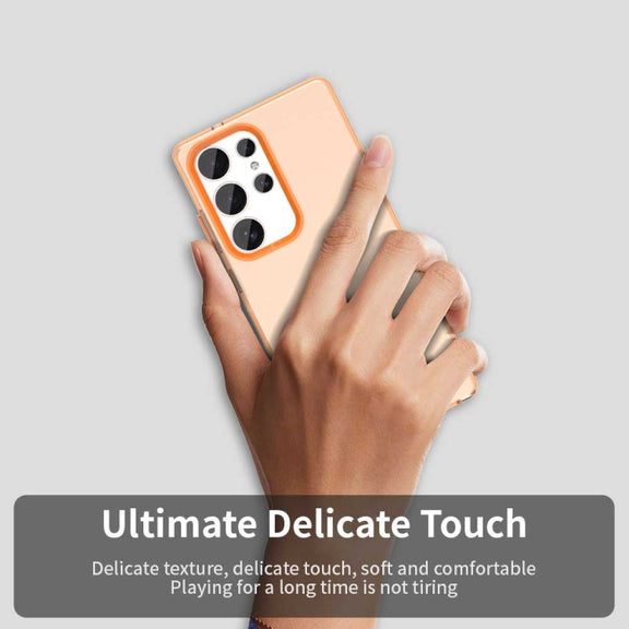 For Samsung Galaxy S25 Ultra 5G Candy PC Hybrid TPU Shockproof Phone Case(Orange)