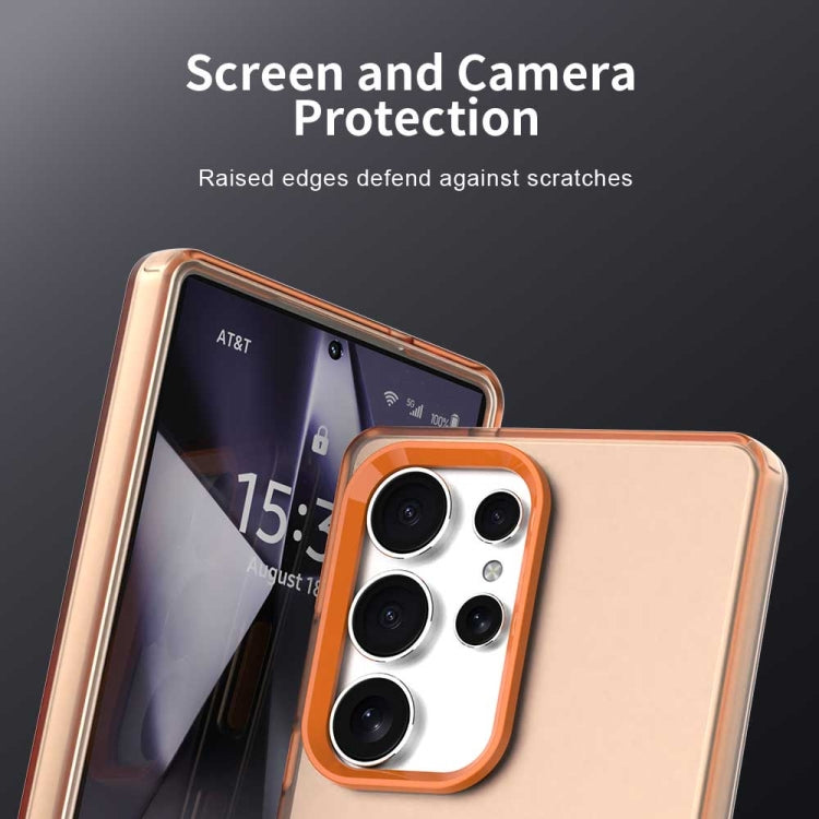For Samsung Galaxy S25 Ultra 5G Candy PC Hybrid TPU Shockproof Phone Case(Orange)