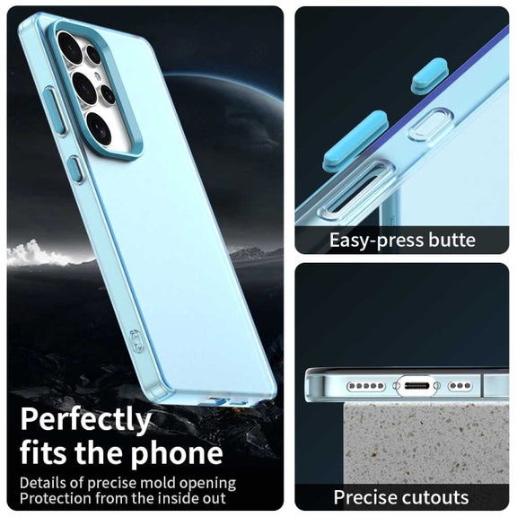 For Samsung Galaxy S25 Ultra 5G Candy PC Hybrid TPU Shockproof Phone Case(Blue)