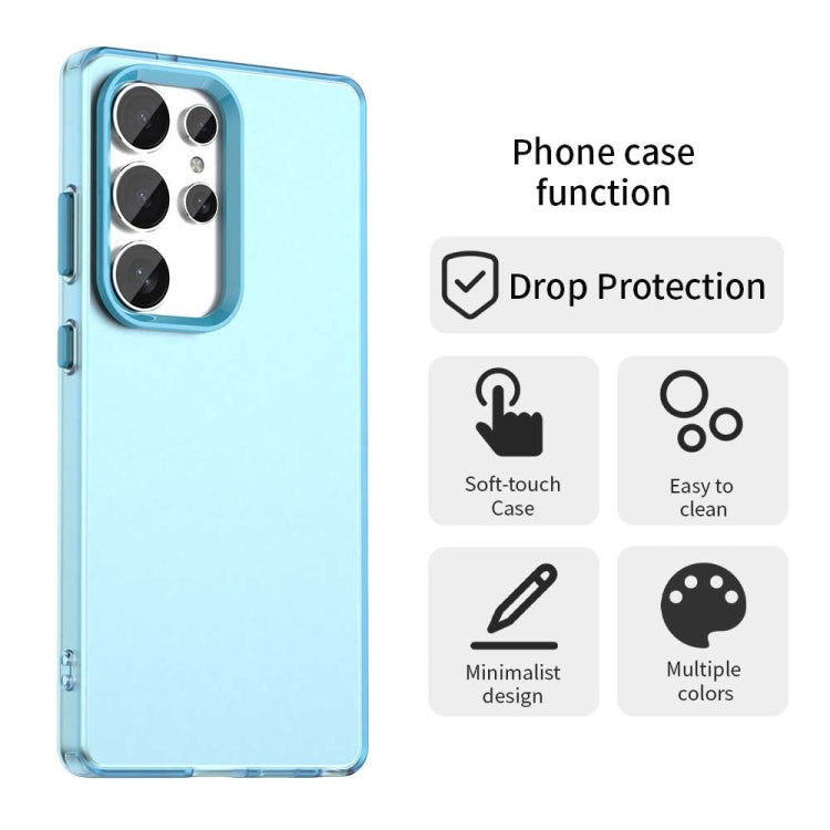 For Samsung Galaxy S25 Ultra 5G Candy PC Hybrid TPU Shockproof Phone Case(Blue)
