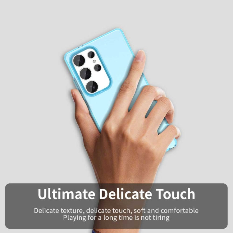 For Samsung Galaxy S25 Ultra 5G Candy PC Hybrid TPU Shockproof Phone Case(Blue)