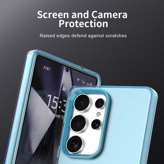 For Samsung Galaxy S25 Ultra 5G Candy PC Hybrid TPU Shockproof Phone Case(Blue)