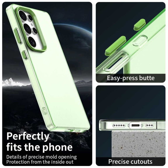For Samsung Galaxy S25 Ultra 5G Candy PC Hybrid TPU Shockproof Phone Case(Green)