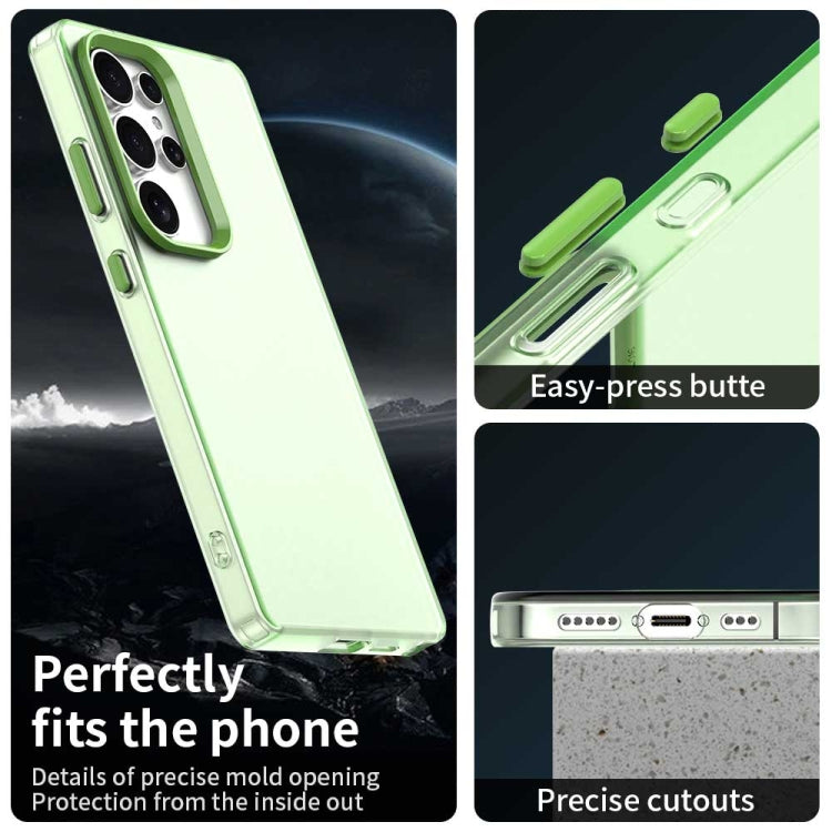 For Samsung Galaxy S25 Ultra 5G Candy PC Hybrid TPU Shockproof Phone Case(Green)