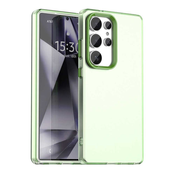 For Samsung Galaxy S25 Ultra 5G Candy PC Hybrid TPU Shockproof Phone Case(Green)