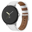 For Google Pixel Watch 3 45mm Round Tail Genuine Leather Watch Band(White) - Watch Bands by PMc TechLife | Online Shopping South Africa | PMc TechLife | Buy Now Pay Later Mobicred
