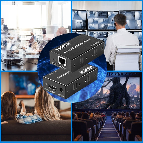 4K HDMI to RJ45 Network Extender, Transmission Distance: 120m(US Plug)