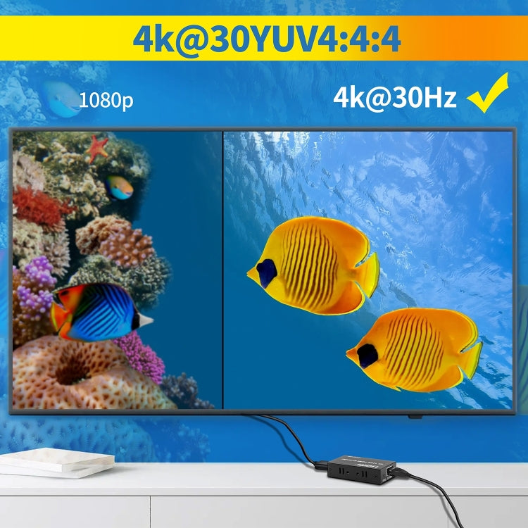 4K HDMI to RJ45 Network Extender, Transmission Distance: 120m(AU Plug)