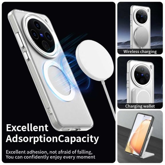 For vivo X200 Candy Magsafe PC Hybrid TPU Phone Case(White)