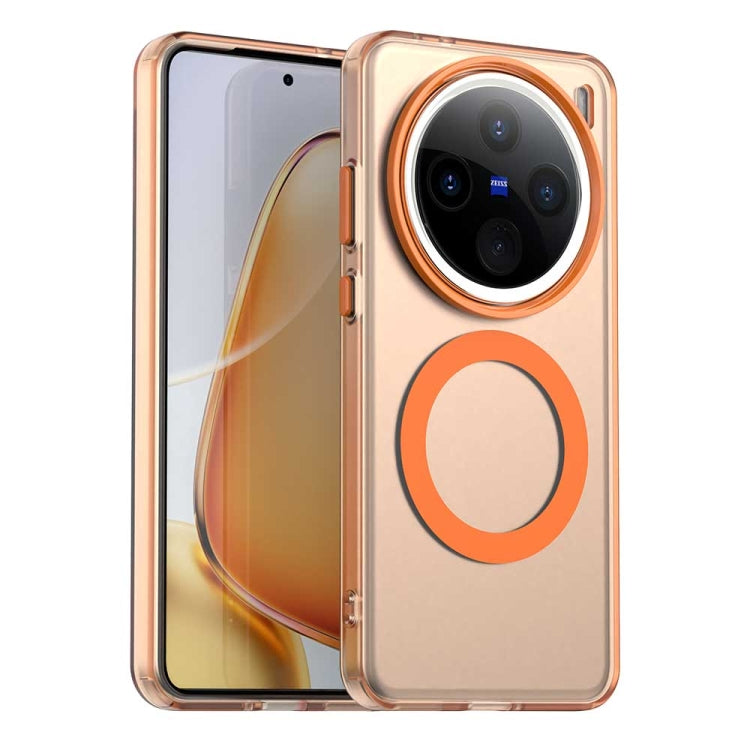 For vivo X200 Candy Magsafe PC Hybrid TPU Phone Case(Orange)