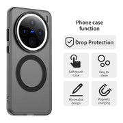 For vivo X200 Candy Magsafe PC Hybrid TPU Phone Case(Black)
